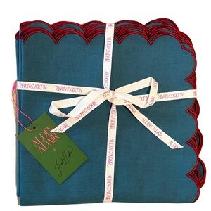 NWT Alden Adair x Jared Hughes Dinner Napkins - Beryl